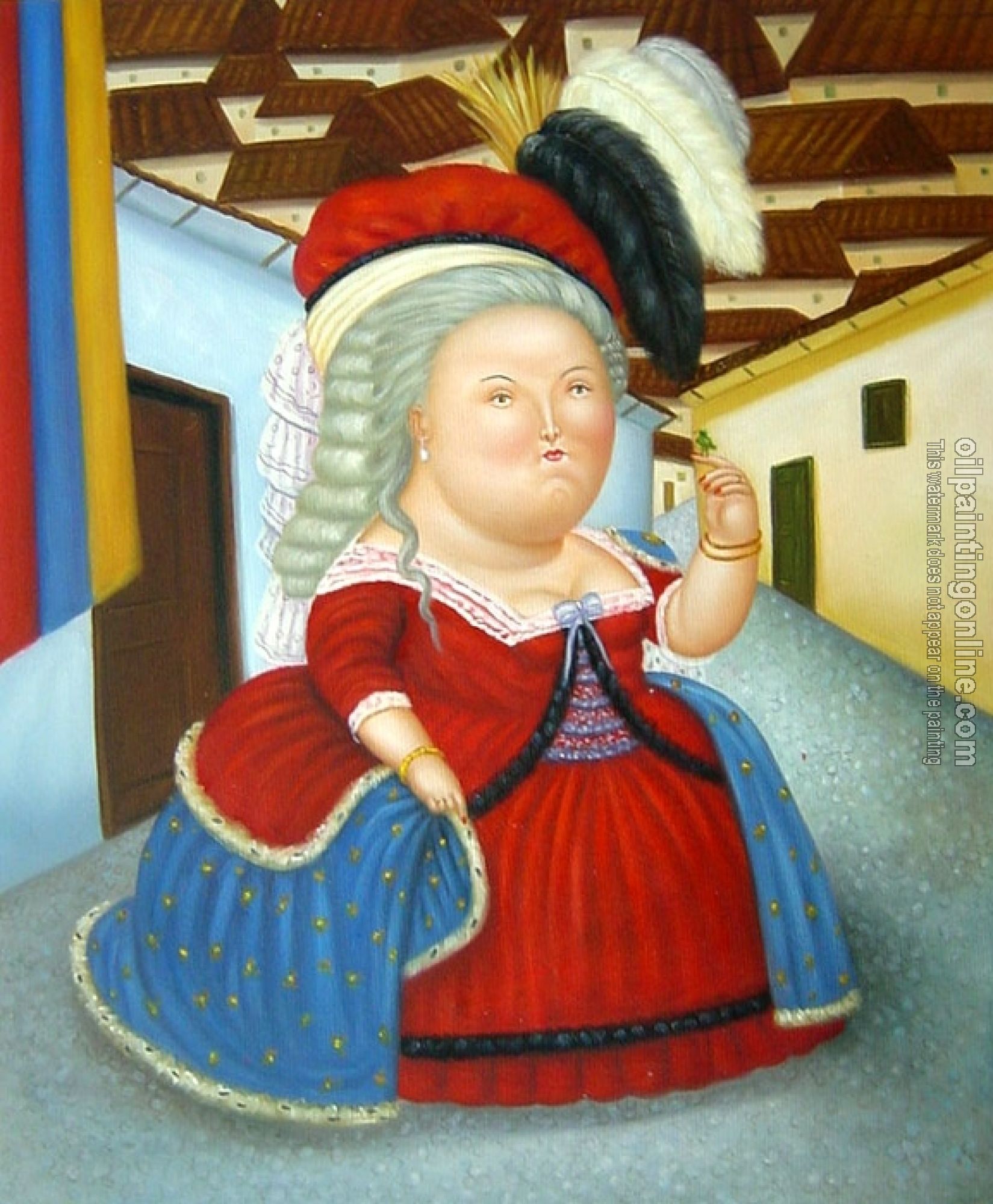 Botero, Fernando - Abstract oil painting.